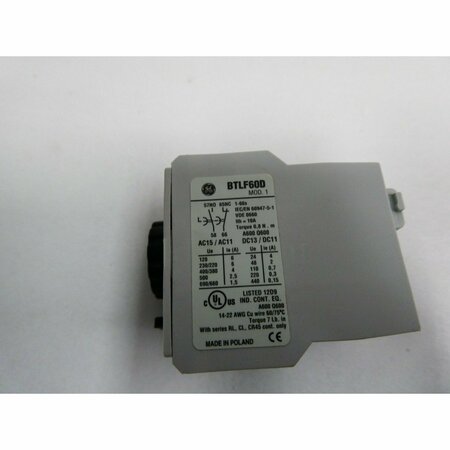 Ge PNEUMATIC TIMER 0.1-60S RELAY PARTS AND ACCESSORY BTLF60D